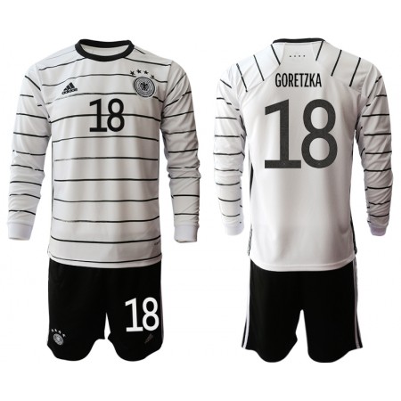 Koszulka Niemcy Leon Goretzka 18 Dziecięca Główna Mistrzostwa Europy 2020 - Koszulki Piłkarskie(L/S)